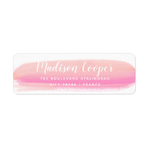 Elegant Modern Pink Brush Stroke