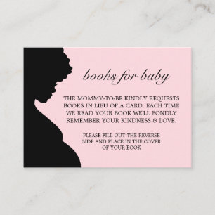 Elegant Modern Pink Tiffany Books for Baby Shower Enclosure Card