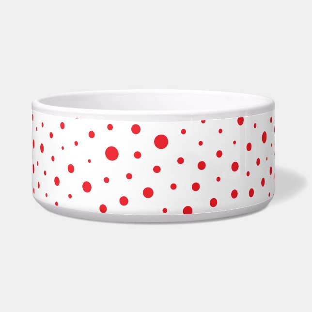 Elegant Modern Polka Dots -Red- Customize BG (Front)