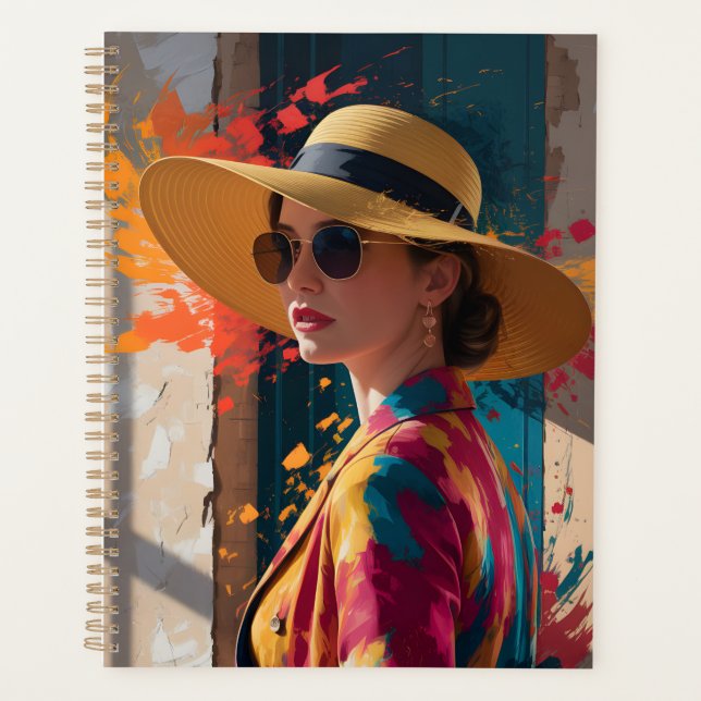 Elegant Modern Portrait Art Print Planner (Front)