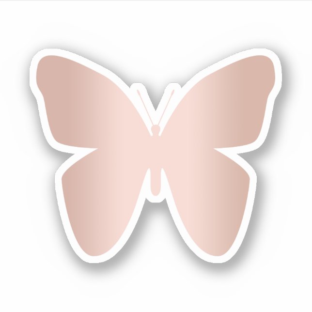 Elegant modern pretty rose gold buttery (Front)