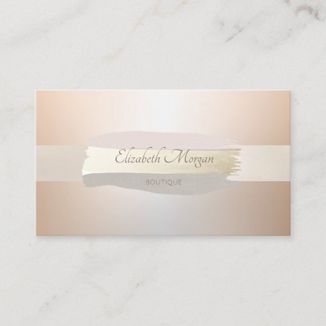 Elegant Modern Professional , Brush Stroke Business Card (Front)