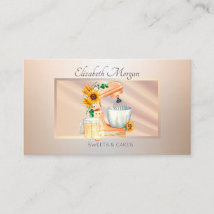 Elegant Modern Professional  Frame,Mixer Sunflower Business Card