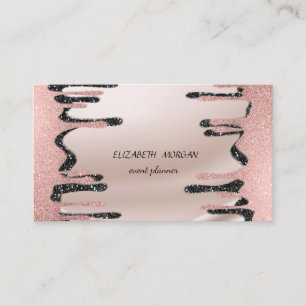 Elegant Modern Professional, Glitter Drops Business Card