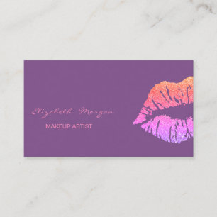 Elegant Modern Professional ,Glitter Lips Business Card