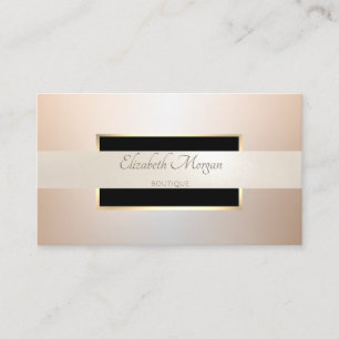 Elegant Modern Professional Luminous Frame, Stripe Business Card