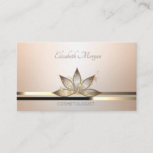 Elegant Modern Professional Luminouse Lotus Busine Business Card (Front)