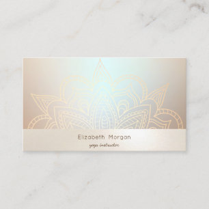 Elegant Modern Professional Mandala  Luminous Business Card