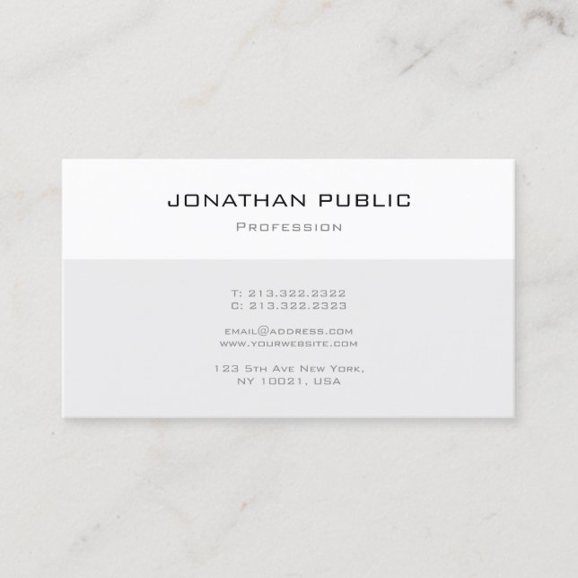 Elegant Modern Professional Trendy Simple Template Business Card (Front)