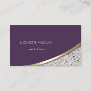 Elegant  Modern Professional Violet, Marble Business Card