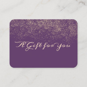 Elegant Modern Purple  Confetti Discount Card