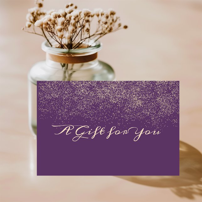 Elegant Modern Purple  Confetti Discount Card (Creator Uploaded)