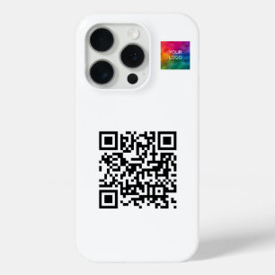 Elegant Modern QR Code Upload Logo Template iPhone 15 Pro Case