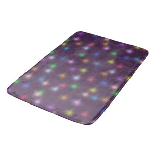 Elegant Modern Rainbow  colourful gradient Star  Bath Mat