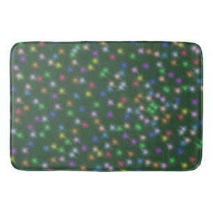 Elegant Modern Rainbow  colourful gradient Star  Bath Mat