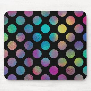 Elegant Modern Rainbow Polka Dots Pattern   Mouse Pad