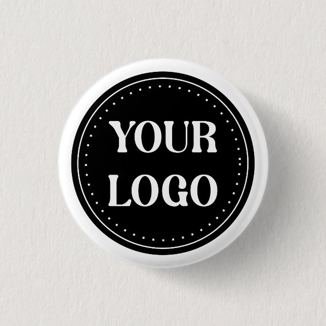 elegant, modern, refined, & editable.  1 inch round button (Front)