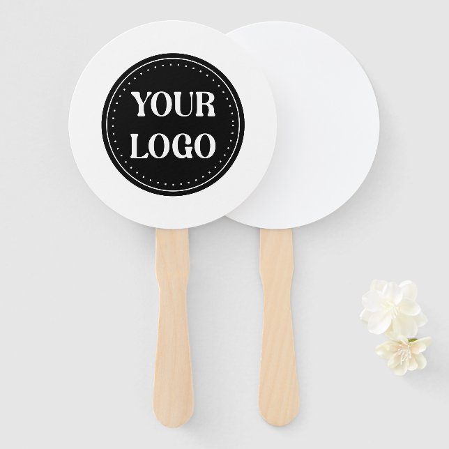 elegant, modern, refined, & editable.  hand fan (Front and Back)