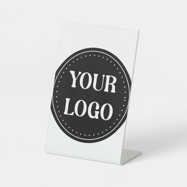 elegant, modern, refined, & editable.  pedestal sign (Front)