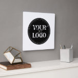 elegant, modern, refined, & editable.  square wall clock<br><div class="desc">This design is usable by all. The text,  colours,  logo,  and images may all be added,  changed,  or resized as needed.Many thanks.</div>