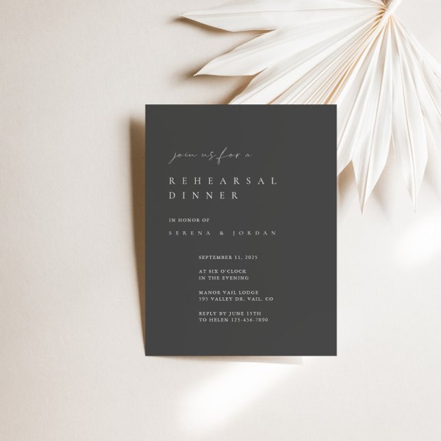 Elegant Modern Rehearsal Dinner Invitation (Creator Uploaded)