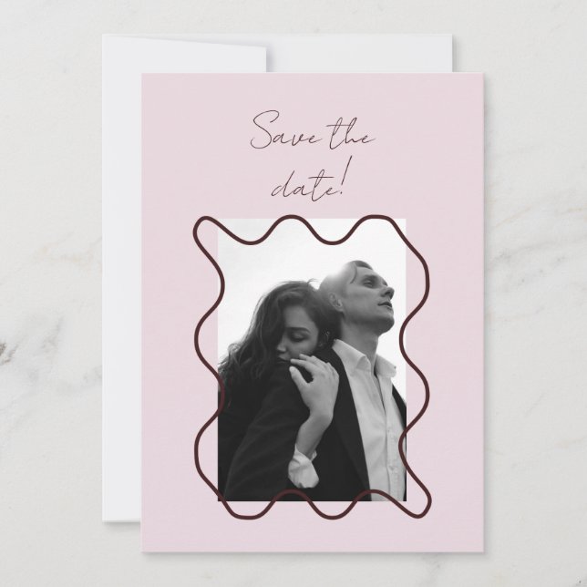 Elegant Modern Retro Photograph Wedding Save The Date (Front)