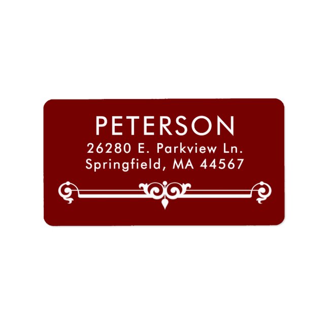 Elegant Modern Return Address Labels (Front)