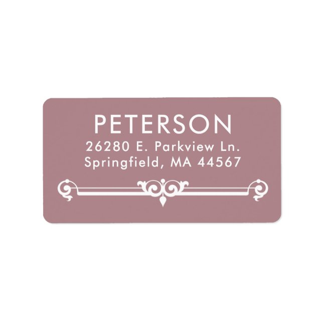 Elegant Modern Return Address Labels (Front)