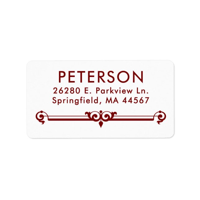 Elegant Modern Return Address Labels (Front)