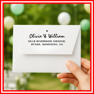 Elegant Modern Return Address Minimalist Wedding Self-inking Stamp