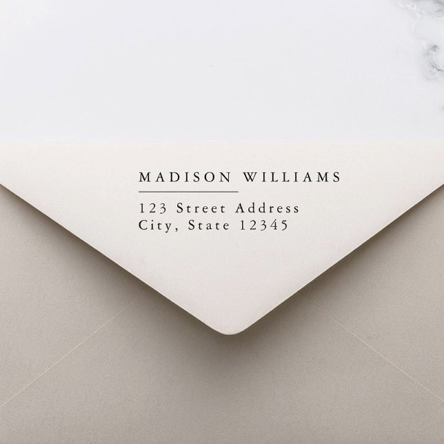 Elegant Modern Return Address Rubber Stamp (Creator Uploaded)