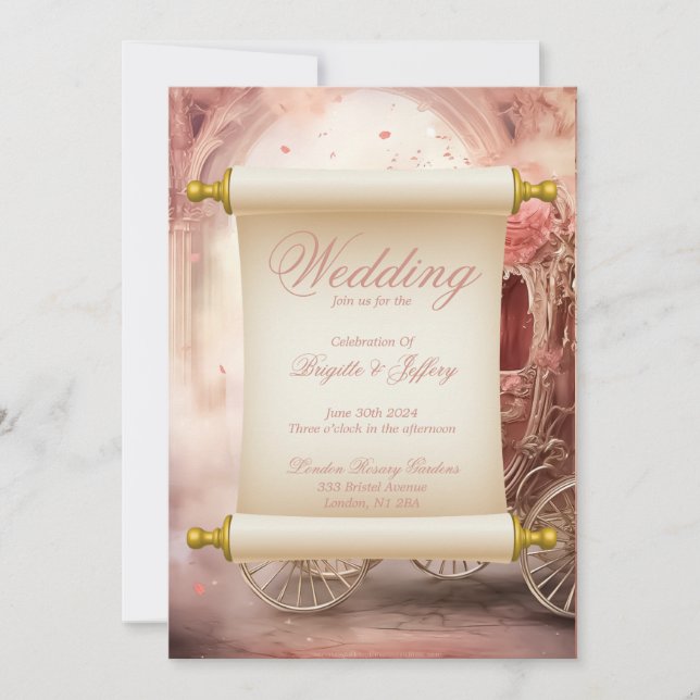 Elegant modern romantic Wedding  Invitation (Front)