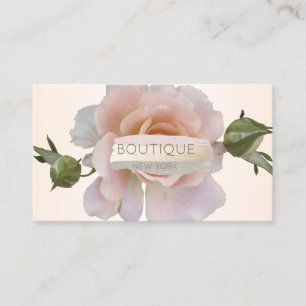 Elegant Modern , Rose Flower, Brush Stroke Business Card