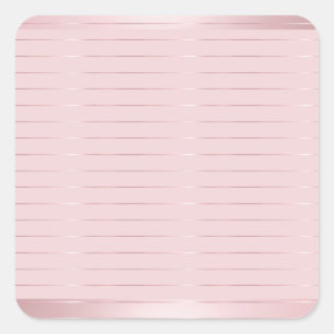 Elegant Modern Rose Gold Blank Template Trendy Square Sticker