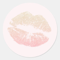 Elegant modern rose gold glitter lips pink makeup
