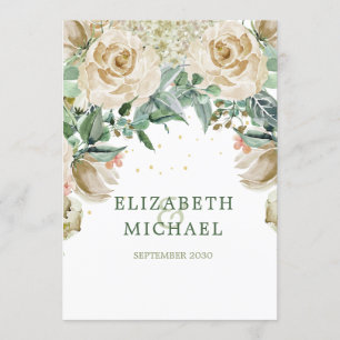 Elegant Modern Rose Jewish Wedding Chuppah Invitation