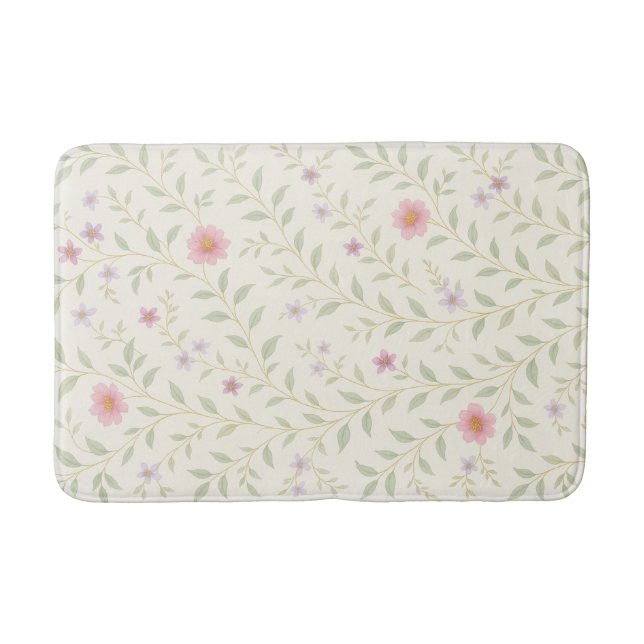 Elegant Modern Royal Green Bath Mat (Front)