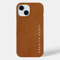 Elegant Modern Rustic Tan Leather Texture Custom