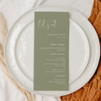 Elegant & modern Sage green Let's eat wedding