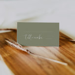 Elegant & modern sage green wedding place card<br><div class="desc">A modern typography and a trendy sage green colour for your wedding stationery: choose this simple and elegant wedding suite. Fully customizable: you can change the background as well as the text colour as you like.</div>