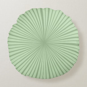 Elegant Modern Sage Green Wheel Trendy Fashionable Round Pillow