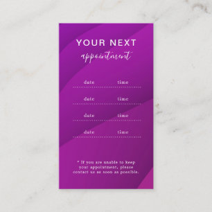Elegant Modern Salon Spa Appointment Reminder Card