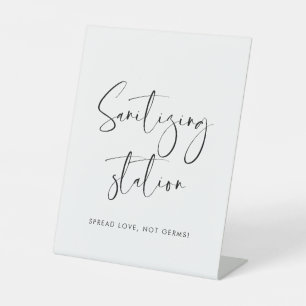 Elegant & modern Sanitizing station wedding sign