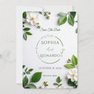 Elegant Modern Save the Date Card - Customizable
