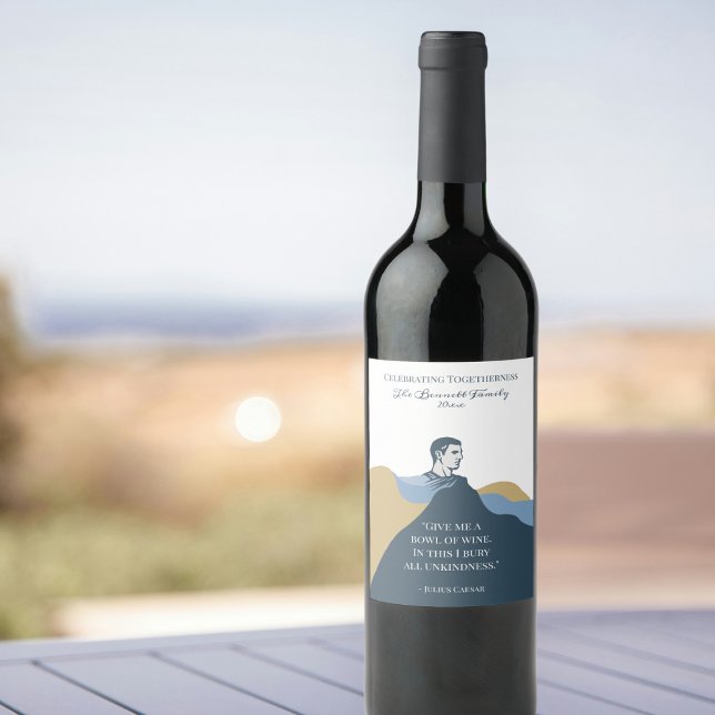 Elegant Modern Script Custom Colour  Wine Label (Creator Uploaded)