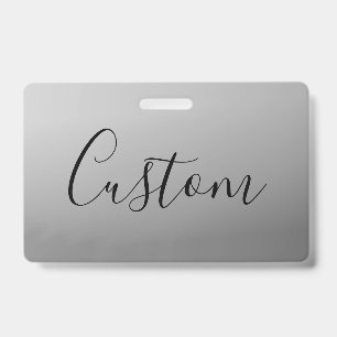 Elegant Modern Script Editable Black Text Writing Badge