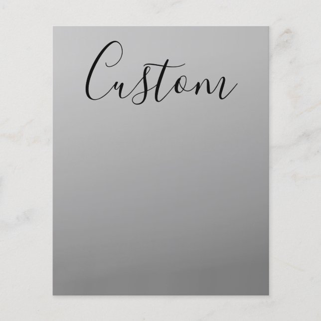 Elegant Modern Script Editable Black Text Writing Flyer (Front)