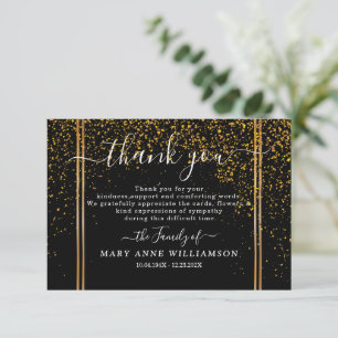 Elegant Modern Script Funeral Thank You Card