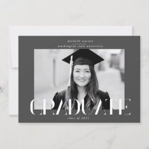 elegant modern script graduate announcement