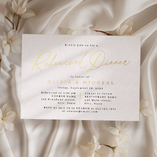 Elegant modern script minimalist rehearsal dinner